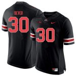 NCAA Ohio State Buckeyes Men's #30 Kevin Dever Black Out Nike Football College Jersey KHK7045SN
